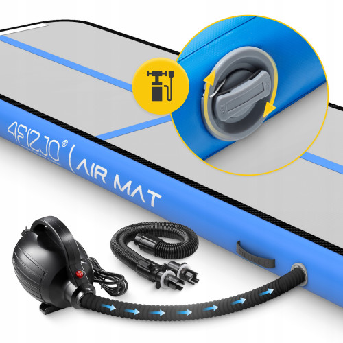  Мат гимнастический надувной 4FIZJO Air Track Mat 300 x 100 x 15 cм White/Blue (P-5907739311771) - фото №5